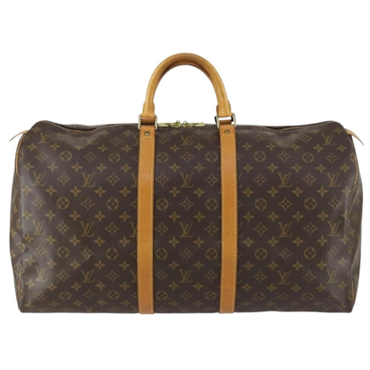 Louis Vuitton Keepall Vintage Travel Bag 55 Brown