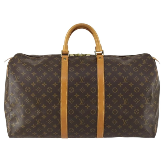 Louis Vuitton Keepall Vintage Travel Bag 55 Brown