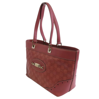 Gucci GG Tote Bag Leather Pink