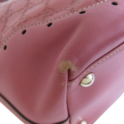Gucci GG Tote Bag Leather Pink