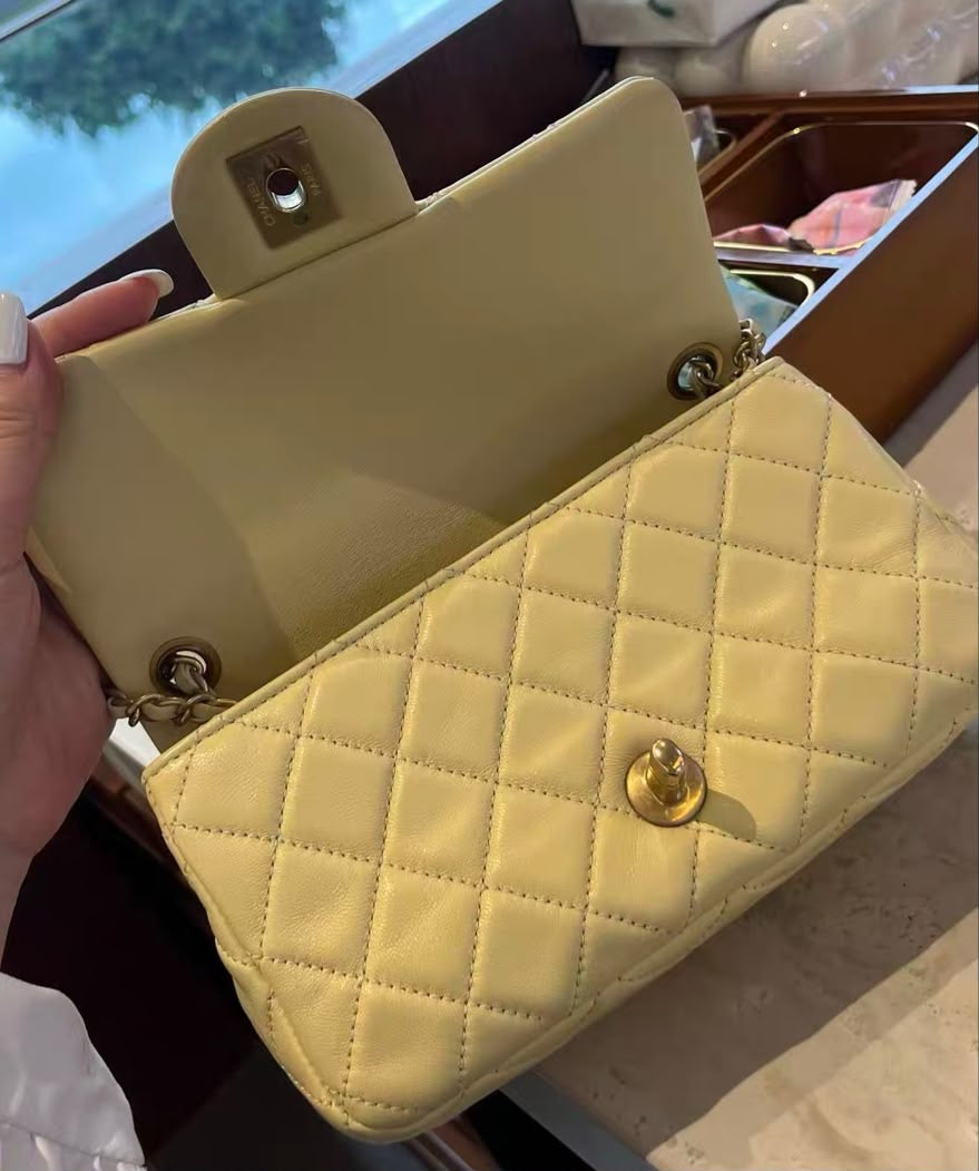 Chanel Pearl Crush Mini Rectangular Yellow