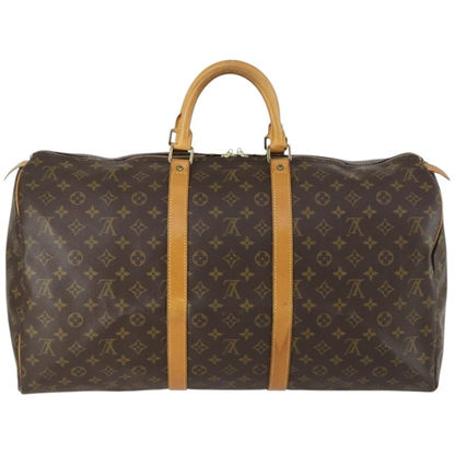 Louis Vuitton Keepall Vintage Travel Bag 55 Brown