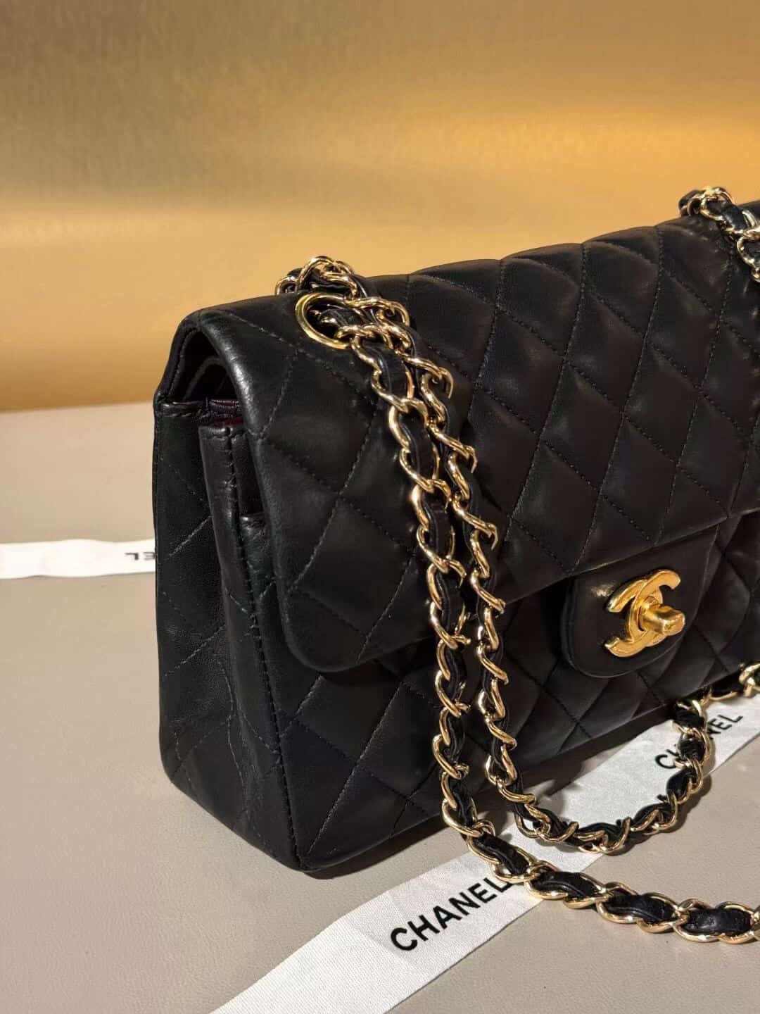 Chanel classic flap bag small black