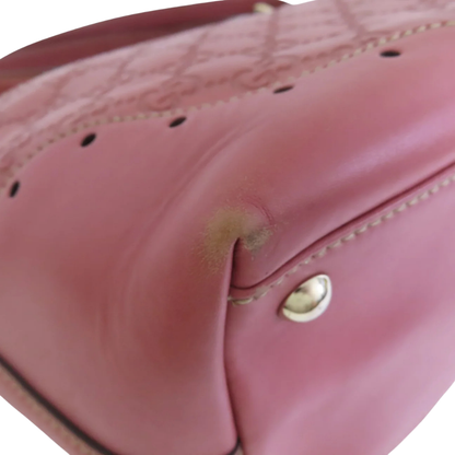 Gucci GG Tote Bag Leather Pink