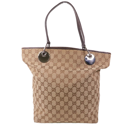 Gucci GG Tote Bag Canvas Brown