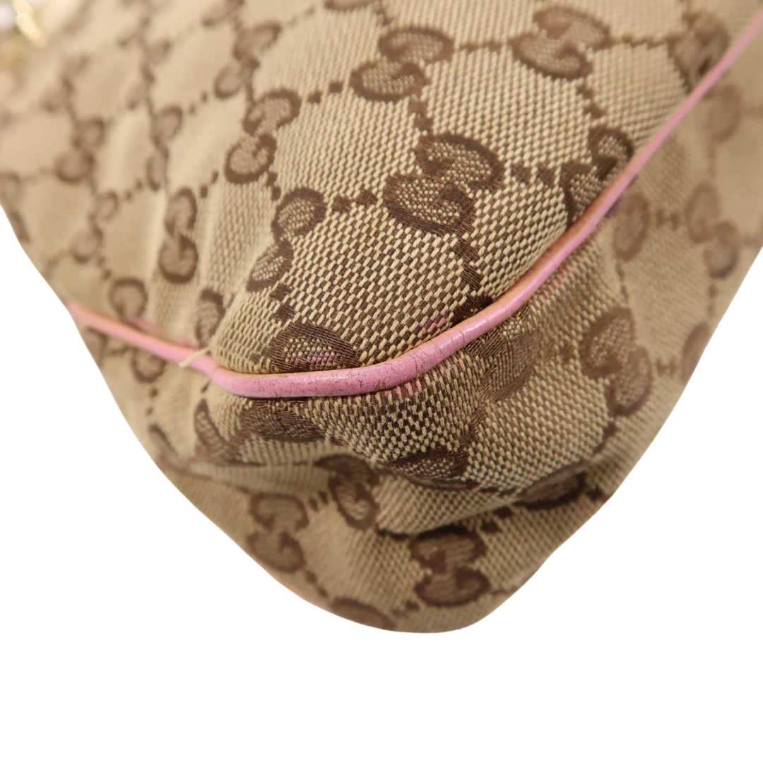 Gucci GG Shoulder Bag Canvas Brown