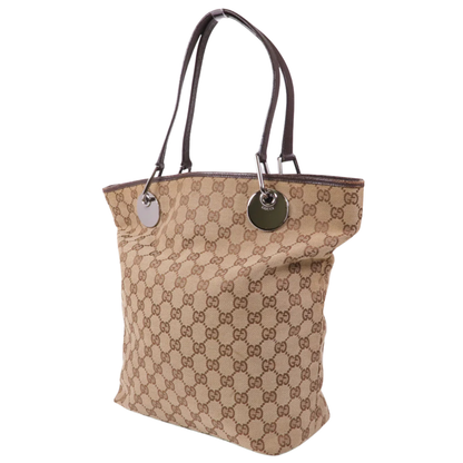 Gucci GG Tote Bag Canvas Brown