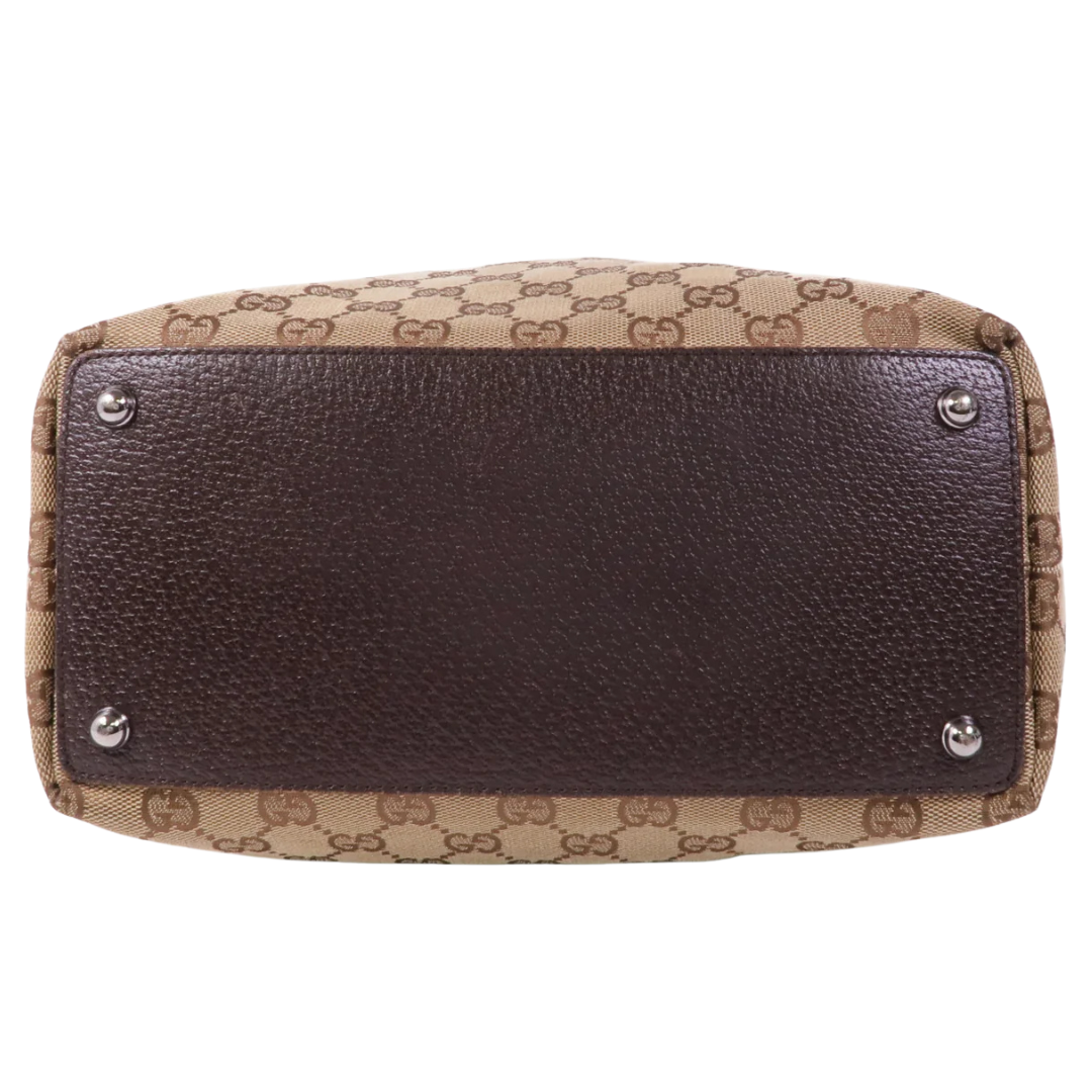 Gucci GG Tote Bag Canvas Brown