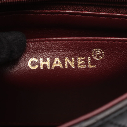 Chanel Shoulder Vintage Bag Mini Lambskin Black Gold Hardware