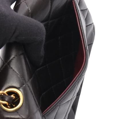 Chanel Shoulder Vintage Bag Mini Lambskin Black Gold Hardware