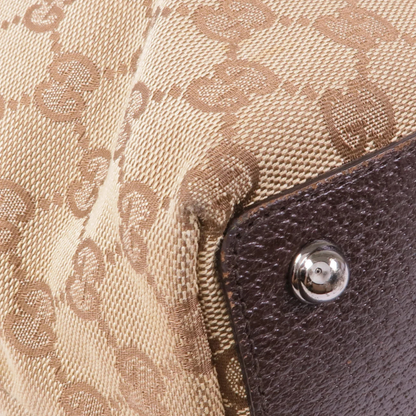 Gucci GG Tote Bag Canvas Brown