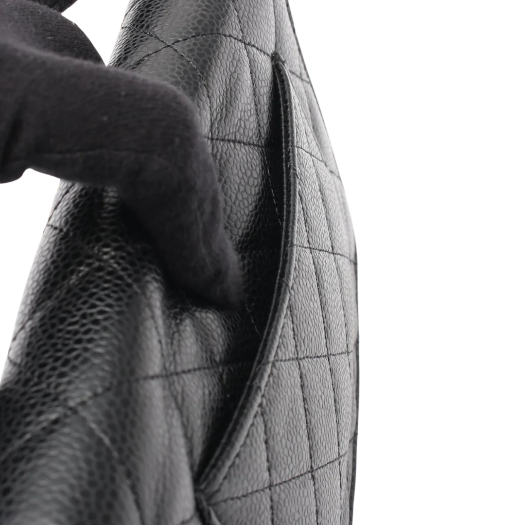 Chanel Wallet On Chain Vintage Bag Caviar Black Gold Hardware