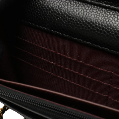 Chanel Wallet On Chain Vintage Bag Caviar Black Gold Hardware