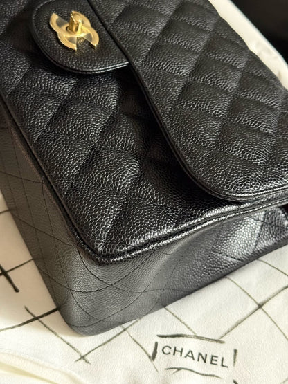 CHANEL Classic Flap Jumbo in Black Caviar GHW - series 19 Pre-Order