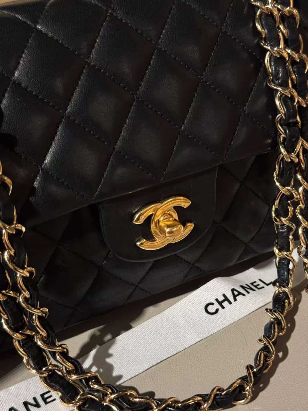 Chanel classic flap bag small black
