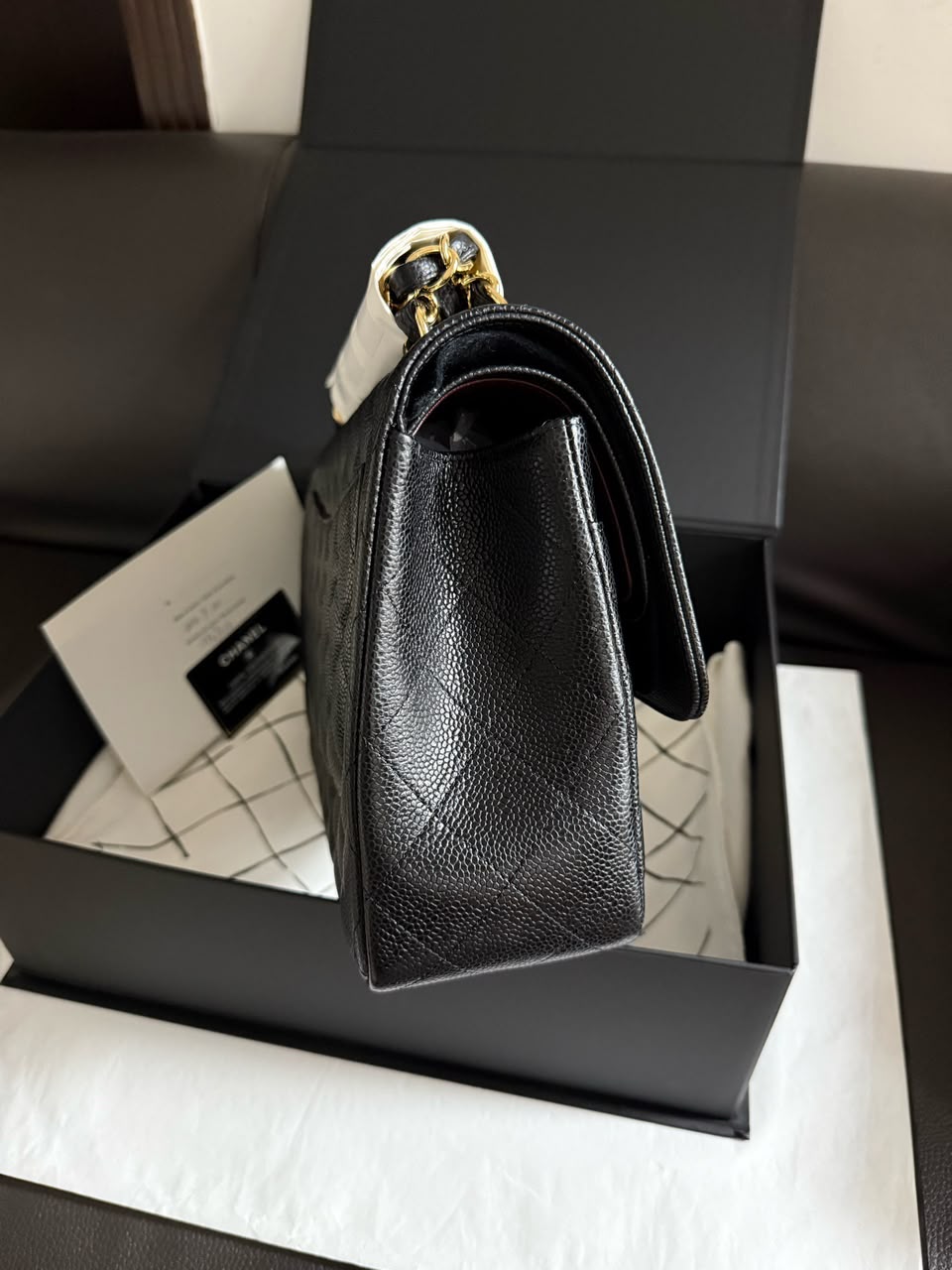 CHANEL Classic Flap Jumbo in Black Caviar GHW - series 19 Pre-Order