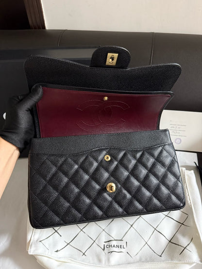 CHANEL Classic Flap Jumbo in Black Caviar GHW - series 19 Pre-Order