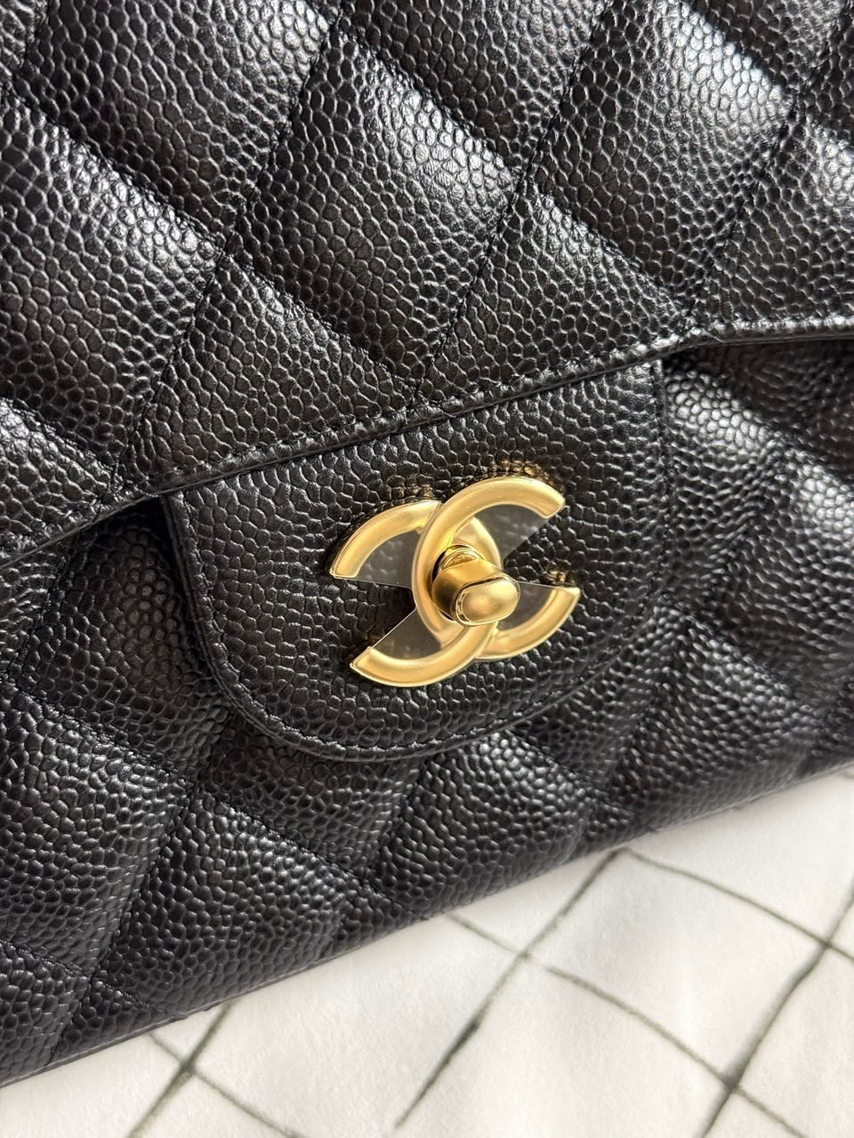 CHANEL Classic Flap Jumbo in Black Caviar GHW - series 19 Pre-Order