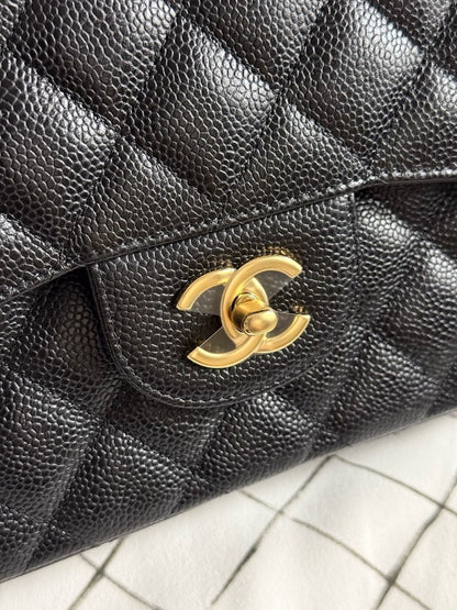 CHANEL Classic Flap Jumbo in Black Caviar GHW - series 19 Pre-Order