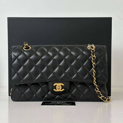 Chanel Classic Medium Vintage Bag Caviar Gold Hardware