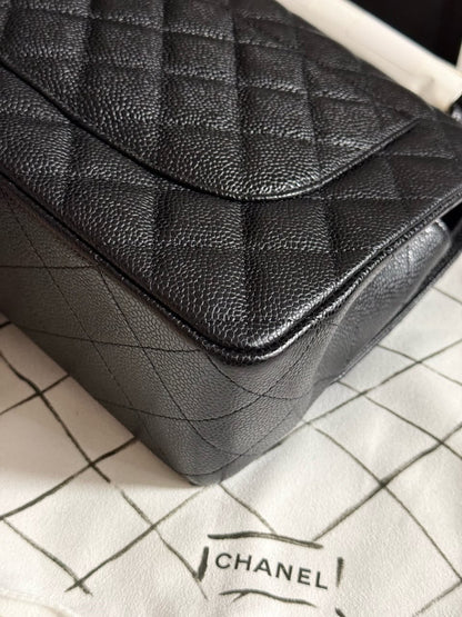 CHANEL Classic Flap Jumbo in Black Caviar GHW - series 19 Pre-Order