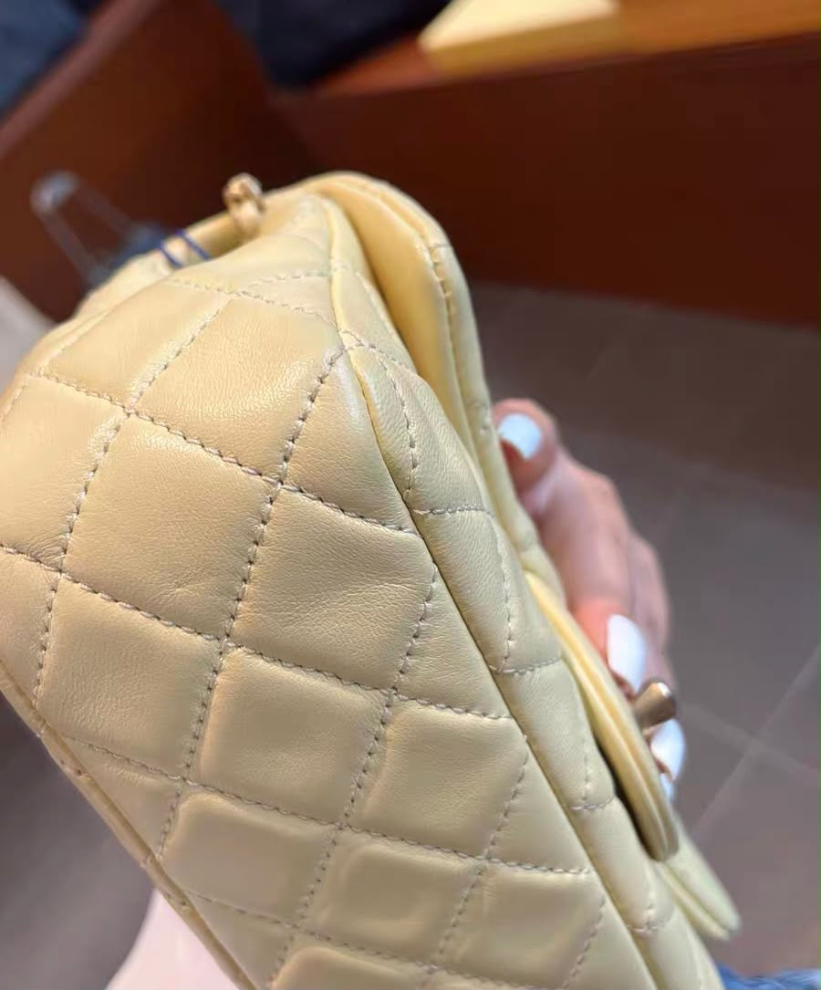 Chanel Pearl Crush Mini Rectangular Yellow