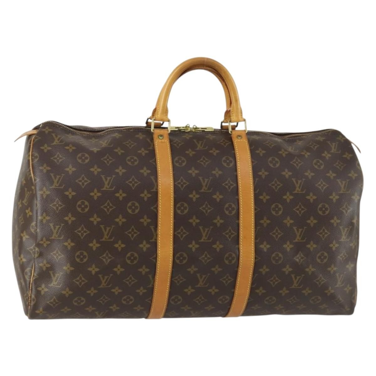 Louis Vuitton Keepall Vintage Travel Bag 55 Brown