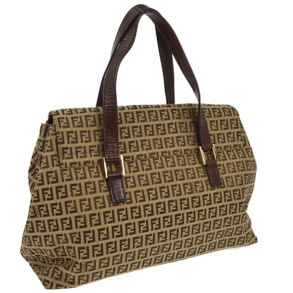 Fendi Zucchino Satchel Vintage Bag Brown