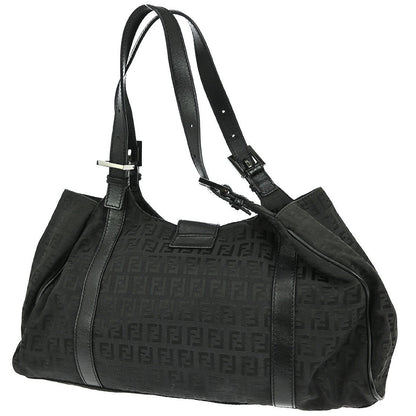 Fendi Zucchino Vintage Shoulder Bag Black