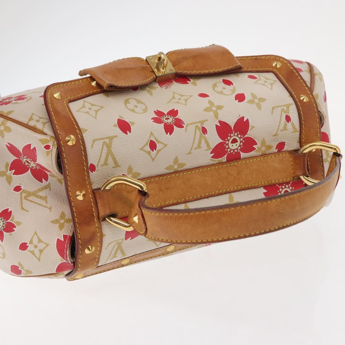 Louis Vuitton Limited Edition Cherry Blossom Vintage Retro Bag White