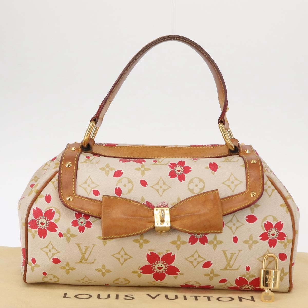 Louis Vuitton Limited Edition Cherry Blossom Vintage Retro Bag White