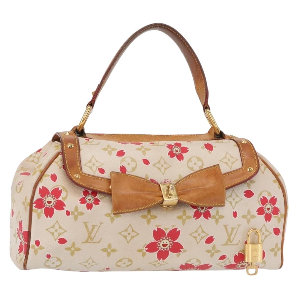 Louis Vuitton Limited Edition Cherry Blossom Vintage Retro Bag White