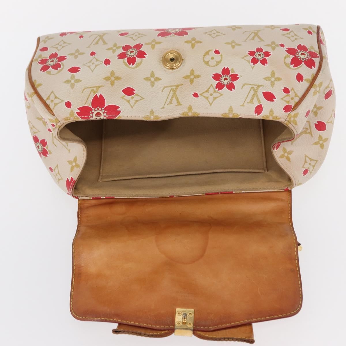 Louis Vuitton Limited Edition Cherry Blossom Vintage Retro Bag White