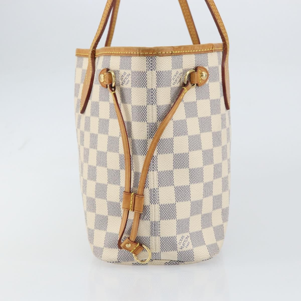 Louis Vuitton Neverfull PM Tote Vintage Bag Damier Beige