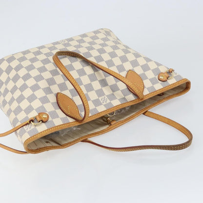 Louis Vuitton Neverfull PM Tote Vintage Bag Damier Beige