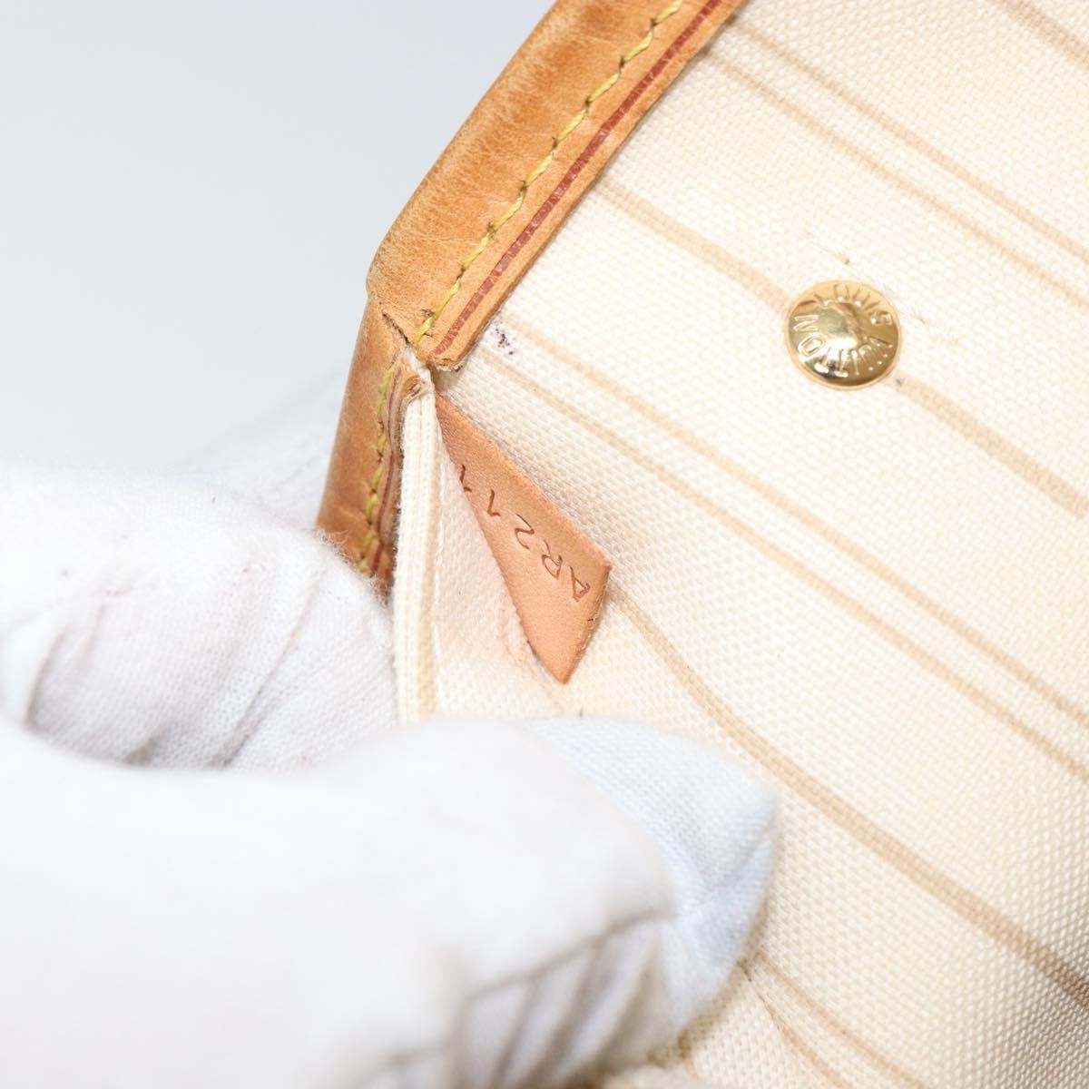 Louis Vuitton Neverfull PM Tote Vintage Bag Damier Beige