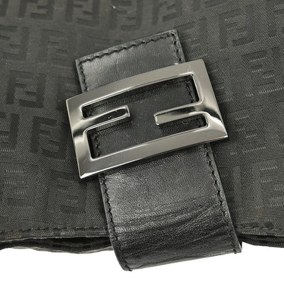 Fendi Zucchino Vintage Shoulder Bag Black