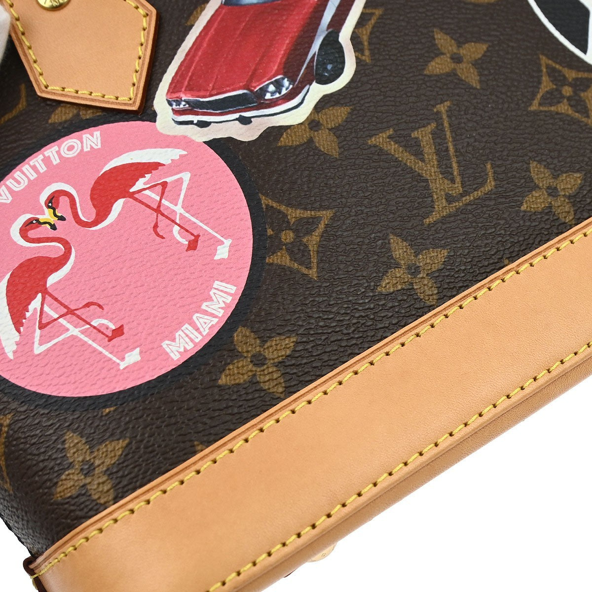 Louis Vuitton Alma BB Limited Edition World Tour Vintage Bag Brown