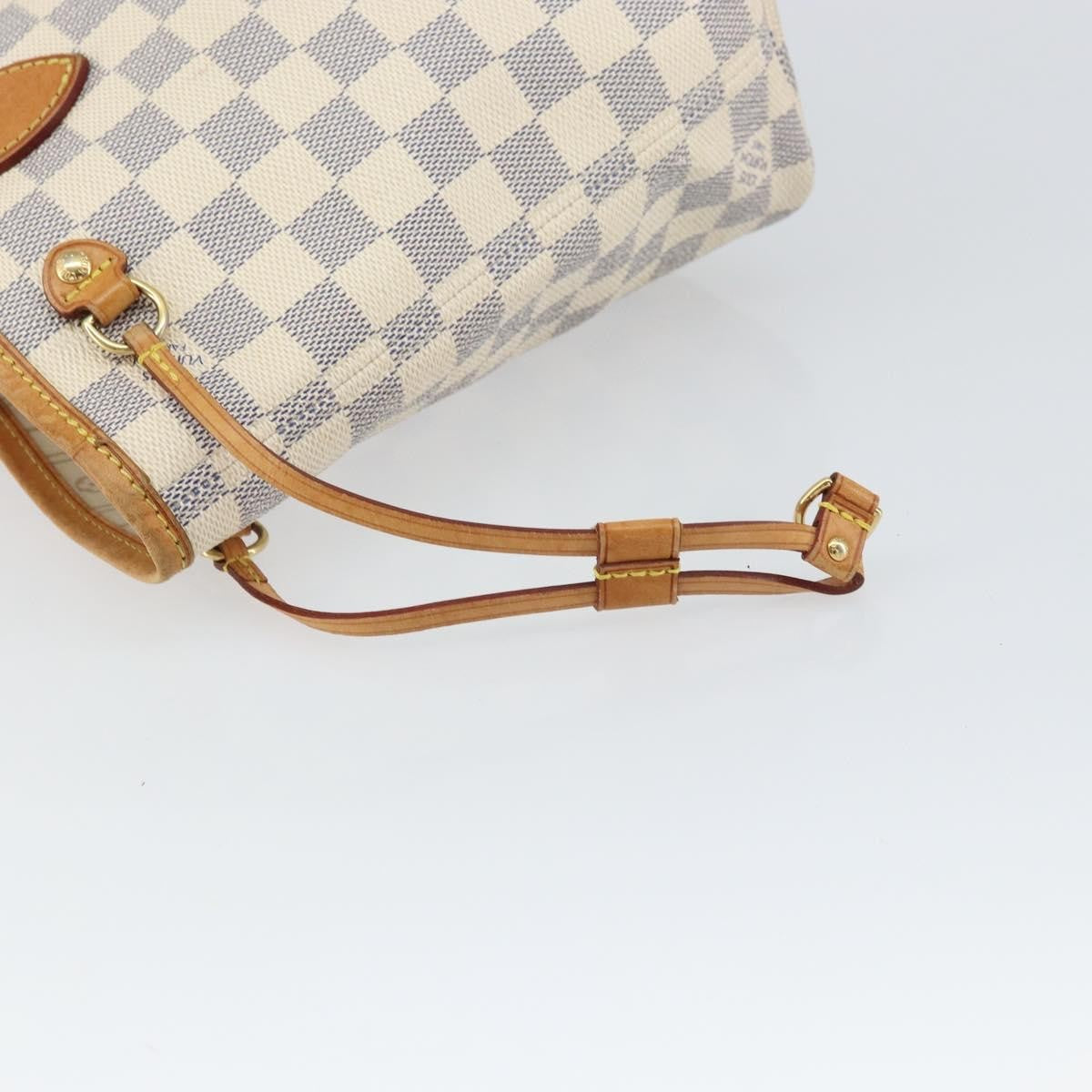 Louis Vuitton Neverfull PM Tote Vintage Bag Damier Beige