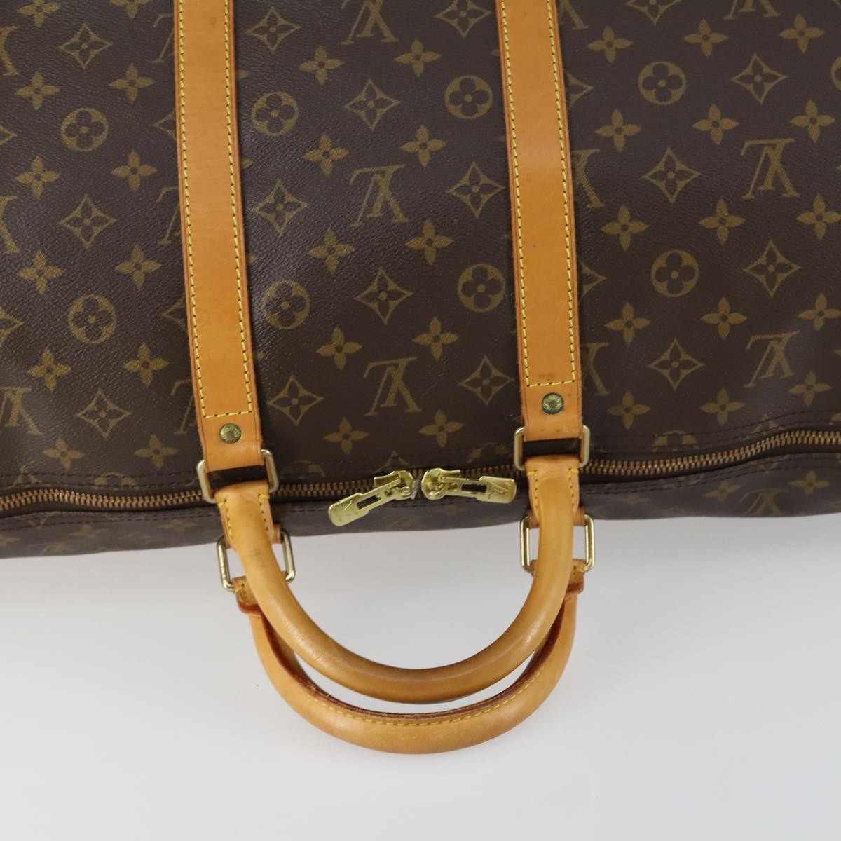 Louis Vuitton Keepall Vintage Travel Bag 55 Brown